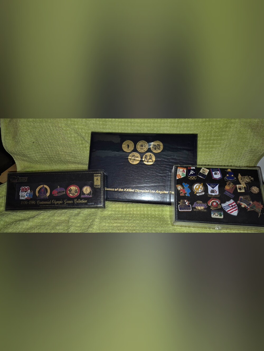 Vintage Olympic Collectibles Lot – LA 1984 Coins/Tokens, Atlanta 1996 Pins